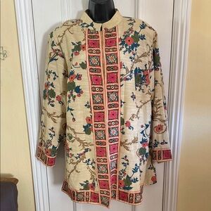 Indigo Moon Floral Patterned coat